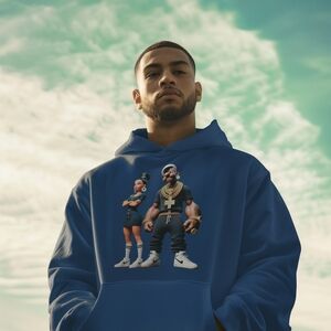 Gildan Royal Blue Hoodie with Graphic Design